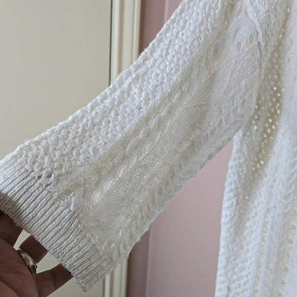 Ralph Lauren Denim & Supply White Knit Sweater Nautical Crochet - Picture 4 of 7